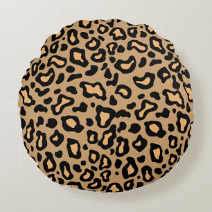 Retro Leopard Animal Print Round Sierkussen Rond Kussen
