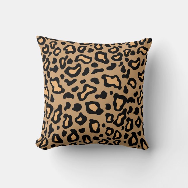 Retro Leopard Animal Print Sierkussen Gift (Voorkant)