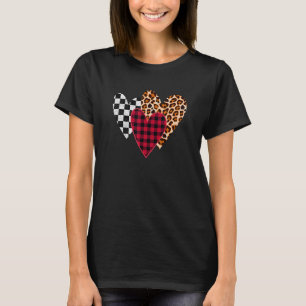 Retro Leopard Buffalo Black en White Pset 3 Heer T-shirt