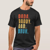 Retro  Leopard Dada papa Papa Bruh Vader's T-shirt (Voorkant)