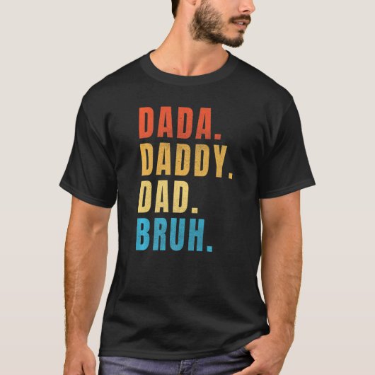 Retro  Leopard Dada papa Papa Bruh Vader's T-shirt (Voorkant)