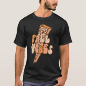 Retro Leopard Lightning Bolt Herfst Vibes Autumn L T-shirt (Voorkant)