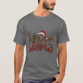 Retro Leopard Merry Kerstkerstkerstkerstkerstkerst T-shirt (Voorkant)