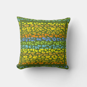 Retro Leopard Print Skin Patroon Kussen