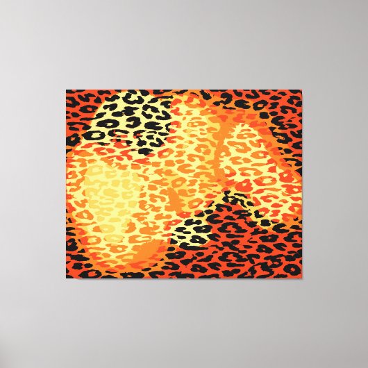 Retro Leopard printhuid Canvas Afdruk (Voorkant)