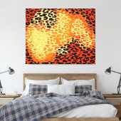 Retro Leopard printhuid Canvas Afdruk (Insitu (Slaapkamer))