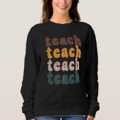 Retro Leopard Teach For Teacher Elementary School  Trui (Voorkant)