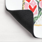 Retro Leopard Valentine Goose Funny Nk Coquette Lo Muismat (Hoek)