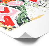 Retro Leopard Valentine Goose Funny Nk Coquette Lo Poster (Hoek)