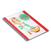 Retro lepel bakken meisje kookboek recept notitieb notitieboek (Rechterzijde)