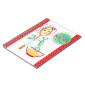 Retro lepel bakken meisje kookboek recept notitieb notitieboek (Linkerzijde)