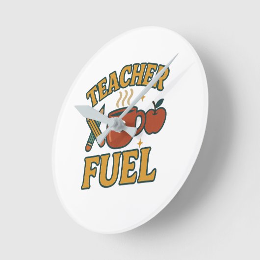 Retro Leraar Brandstof Muur Klok - Grappig Leraar  (Hoek)