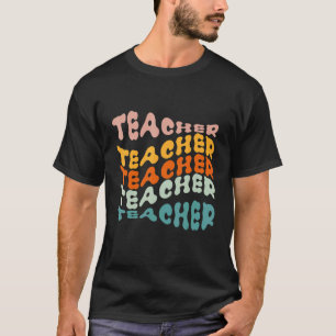 Retro leraar Colorful elementair leraar leraar T-shirt