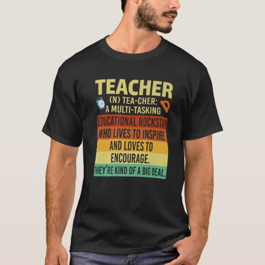 Retro leraar definitie leerlinge t-shirt (Voorkant)