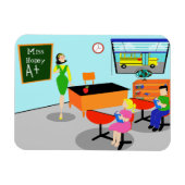 Retro leraar flexibele magneet (Horizontaal)