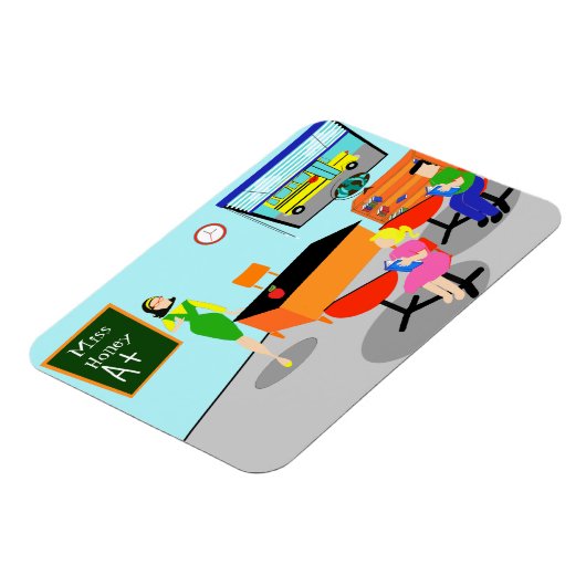 Retro leraar flexibele magneet (Linkerzijde)