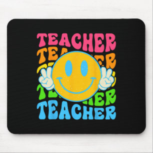 Retro leraar Happy Smile Face - basisschool Muismat
