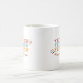 Retro leraar in kleurrijke jaren 70 stijl koffiemok (Center)