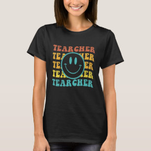 Retro Leraar Inspirerend Kleurrijk Lager Onderwijs T-shirt