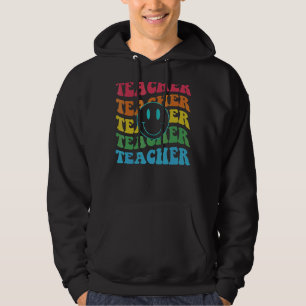 Retro leraar Inspirerend kleurrijke elementaire sc Hoodie