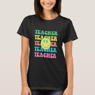 Retro leraar Inspirerend kleurrijke elementaire sc T-shirt