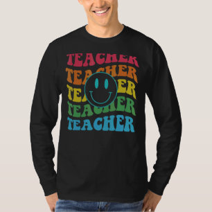 Retro leraar Inspirerend kleurrijke elementaire sc T-shirt