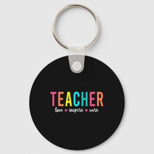 Retro leraar inspirerende terug naar school kostuu sleutelhanger
