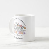 Retro leraar, leer ze vriendelijk te zijn koffiemok (Voorkant links)