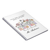 Retro leraar, leer ze vriendelijk te zijn notitieboek (Rechterzijde)