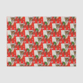 Retro  leraar rendiertje met kerstmis tissuepapier (Voorkant)