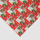 Retro  leraar rendiertje met kerstmis tissuepapier (Detail)