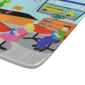 Retro leraar snijraad snijplank (Hoek)