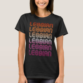 RETRO LESBIANSE PROUD PATROON T-SHIRT