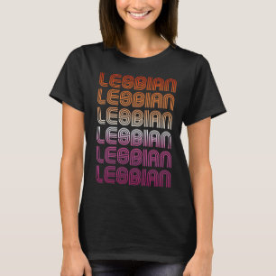 RETRO LESBIANSE PROUD PATROON T-SHIRT