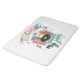 Retro Lesgeven Is Mijn Ding Vinylplaat Leraar Badmat (Gekanteld)