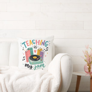 Retro Lesgeven Is Mijn Favoriet Vinylplaat Leraar Kussen