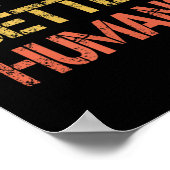 Retro Let's Be Better Humans Anti Bullying Motivat Poster (Hoek)