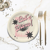 Retro Let's Disco Verjaardag Papieren Bordje