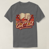 Retro Lets Get Lit 90s Stijl Boek Lover Literatuur T-shirt (Design voorkant)