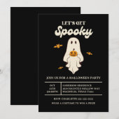 Retro Let's Get Spooky Halloween Kaart (Voorkant / Achterkant)