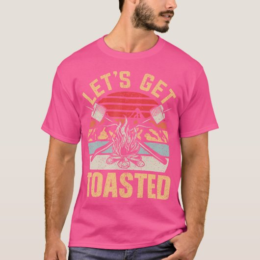 Retro Lets Get Toasted Shirt  Camp Camper C (Voorkant)
