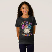 Retro Let's Go Ghouls | Cute Halloween Ghost T-shirt (Voorkant volledig)
