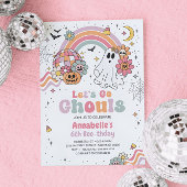 Retro Let's Go Ghouls Halloween Verjaardag Kaart