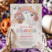 Retro Let's Go Ghouls Halloween Verjaardag Kaart