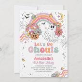Retro Let's Go Ghouls Halloween Verjaardag Kaart (Voorkant)