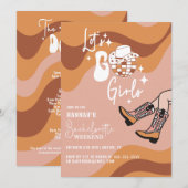 Retro Let's Go Meisjes Bachelorette Kaart (Voorkant / Achterkant)