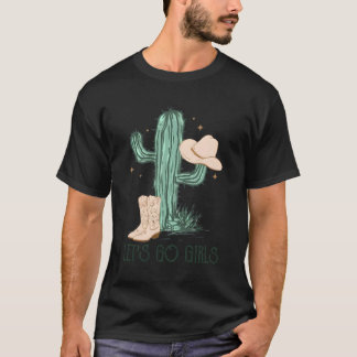 Retro Let's Go Meisjes Land Western Cowgirl T-shirt