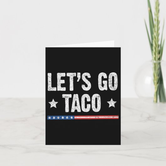 Retro Let's Go Taco Grappig Gezegde Altijd Kippen Kaart (Voorkant)