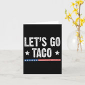 Retro Let's Go Taco Grappig Gezegde Altijd Kippen Kaart (Gele Bloem)