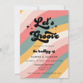 Retro Let's Groove Casual Wedding Kaart (Voorkant)